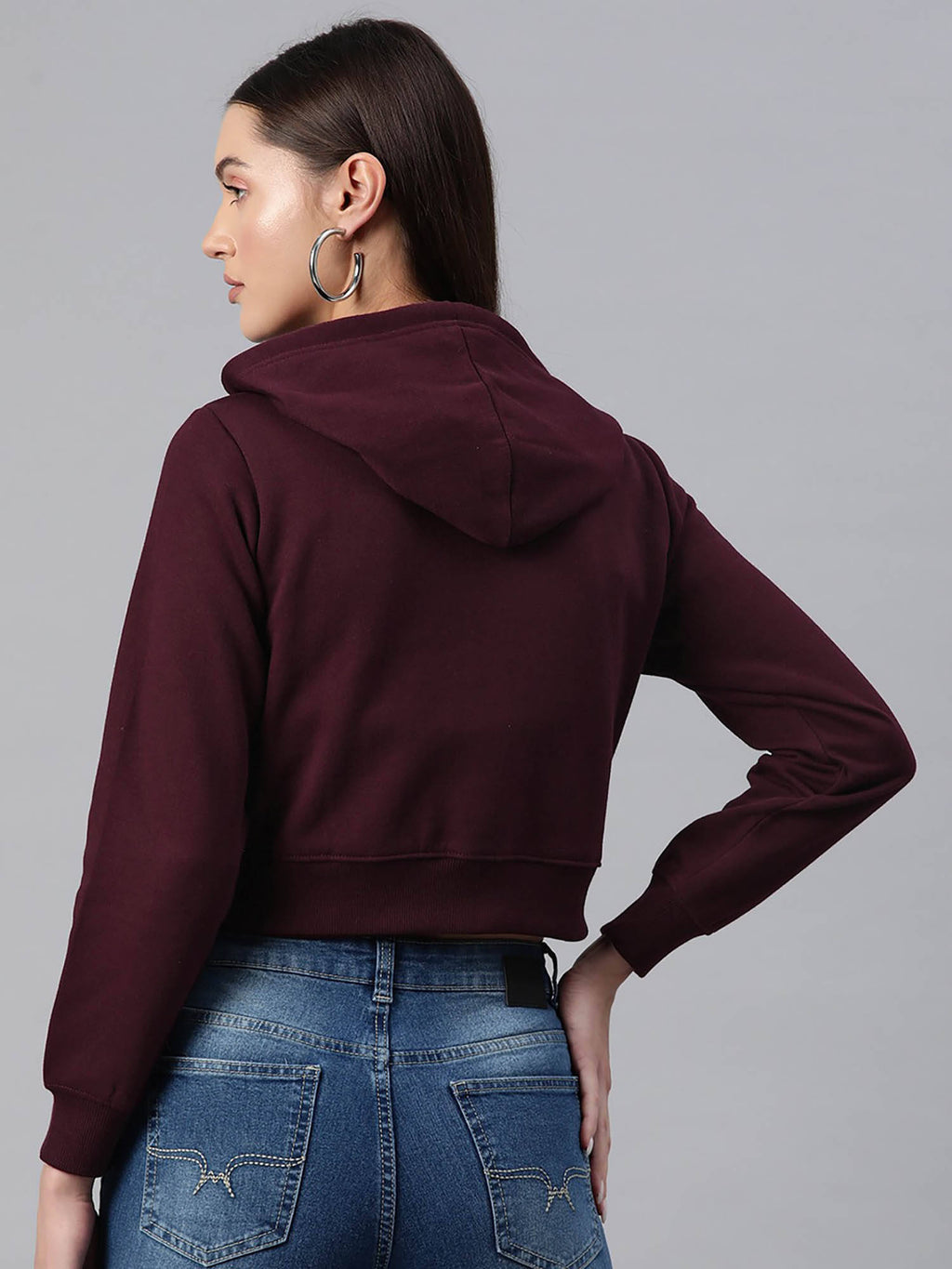 Women Lavender Solid Hoodie | SS90 - view 17