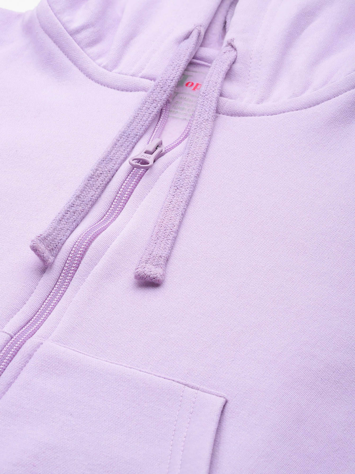 Women Lavender Solid Hoodie | SS90 - view 4