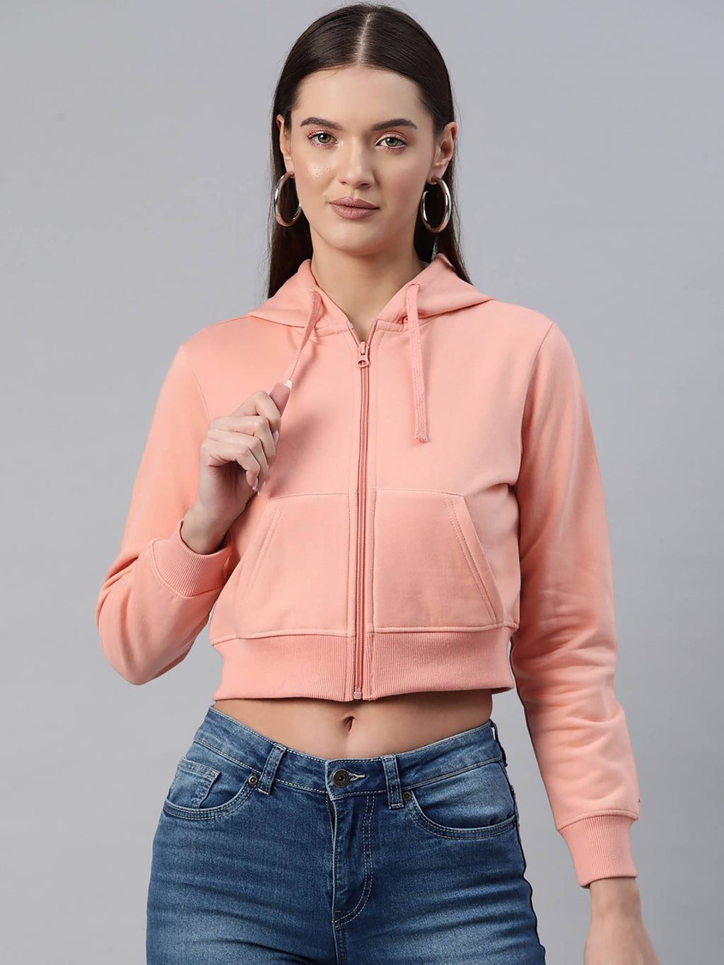 Women Lavender Solid Hoodie | SS90 - view 11