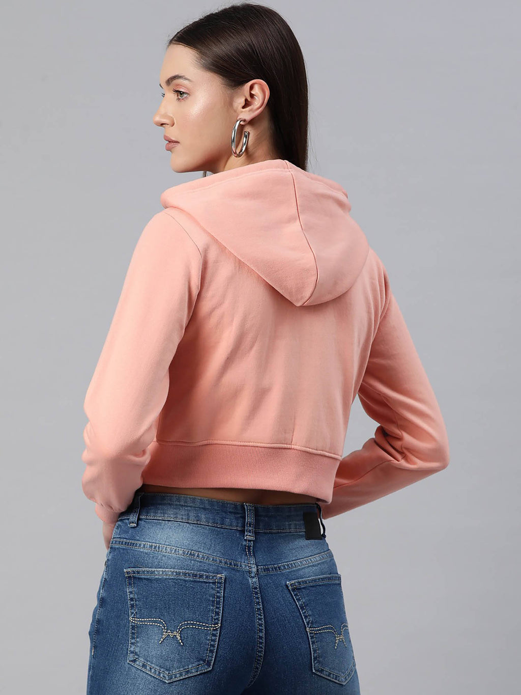 Women Lavender Solid Hoodie | SS90 - view 12