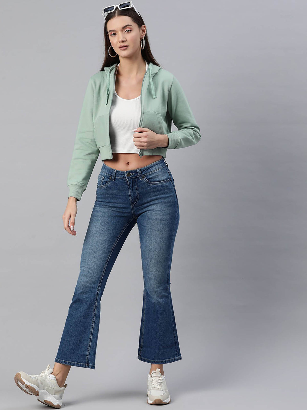 Women Lavender Solid Hoodie | SS90 - view 25