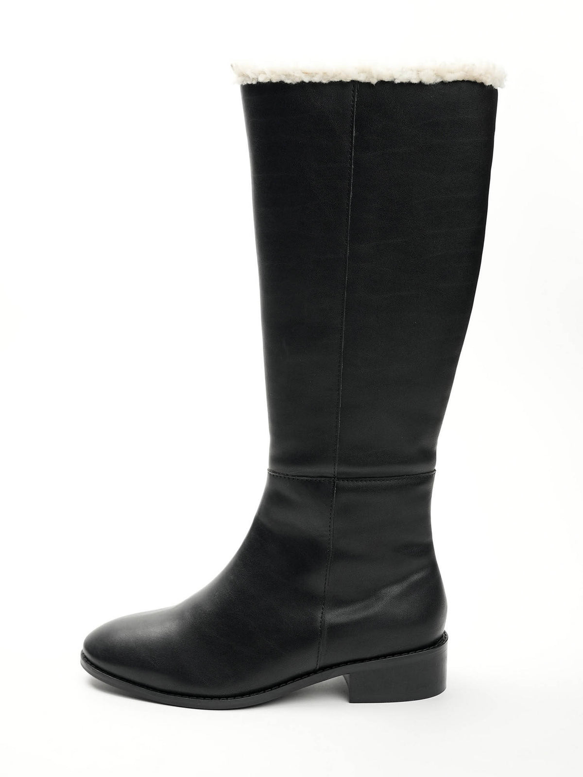 Women Huskies Black Block Heel Winter Boots | BT61 - view 4