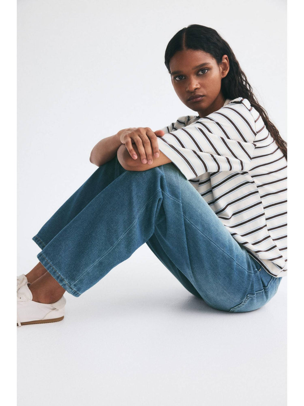 Women Blue Straight High Jeans | ST23 - view 4