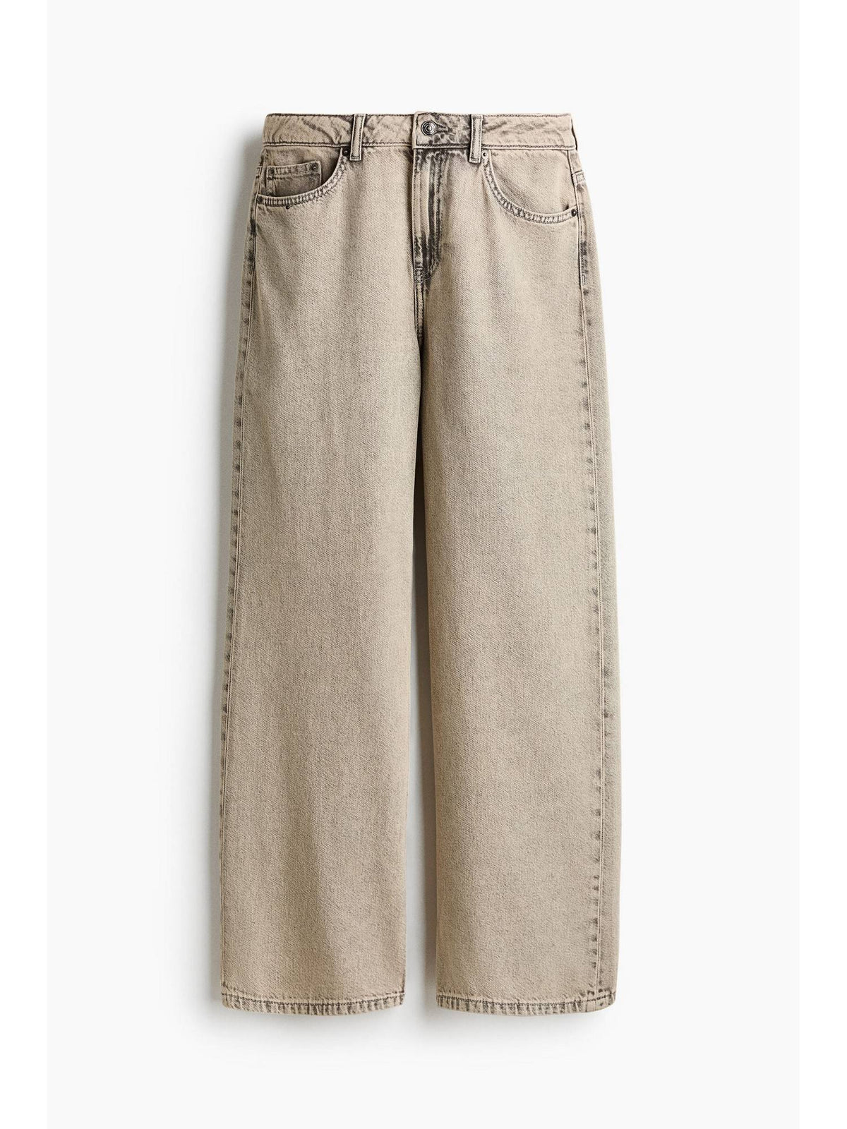 Women Beige Baggy Regular Waist Jeans | BG78 - view 1
