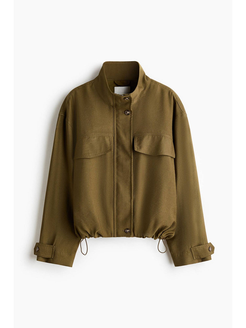 Women Green Funnel-Collar Jacket | JC78 - view 1