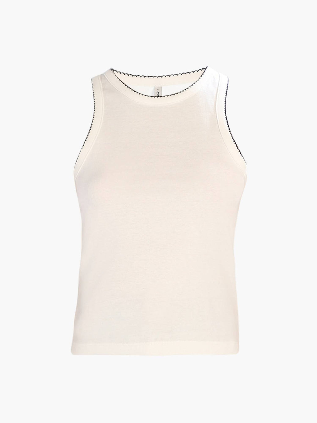 Women'S Solid Slim Fit White Tank Top | TT98 - view 7