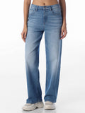 Women'S Solid Straight Fit Blue Jeans | BG78 - view 1