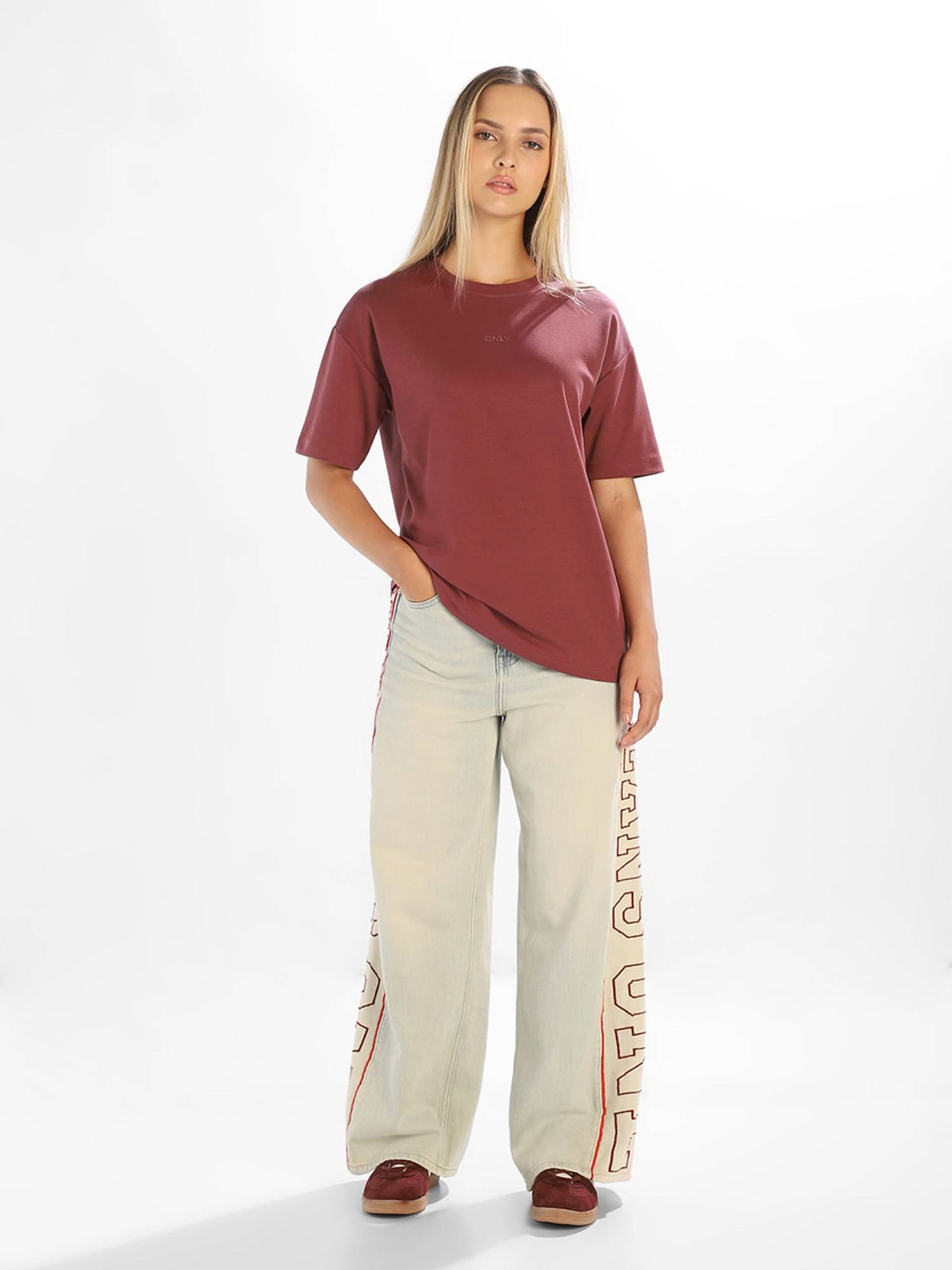 Women'S Solid Regular Fit Brown T-Shirt | O24 - view 2
