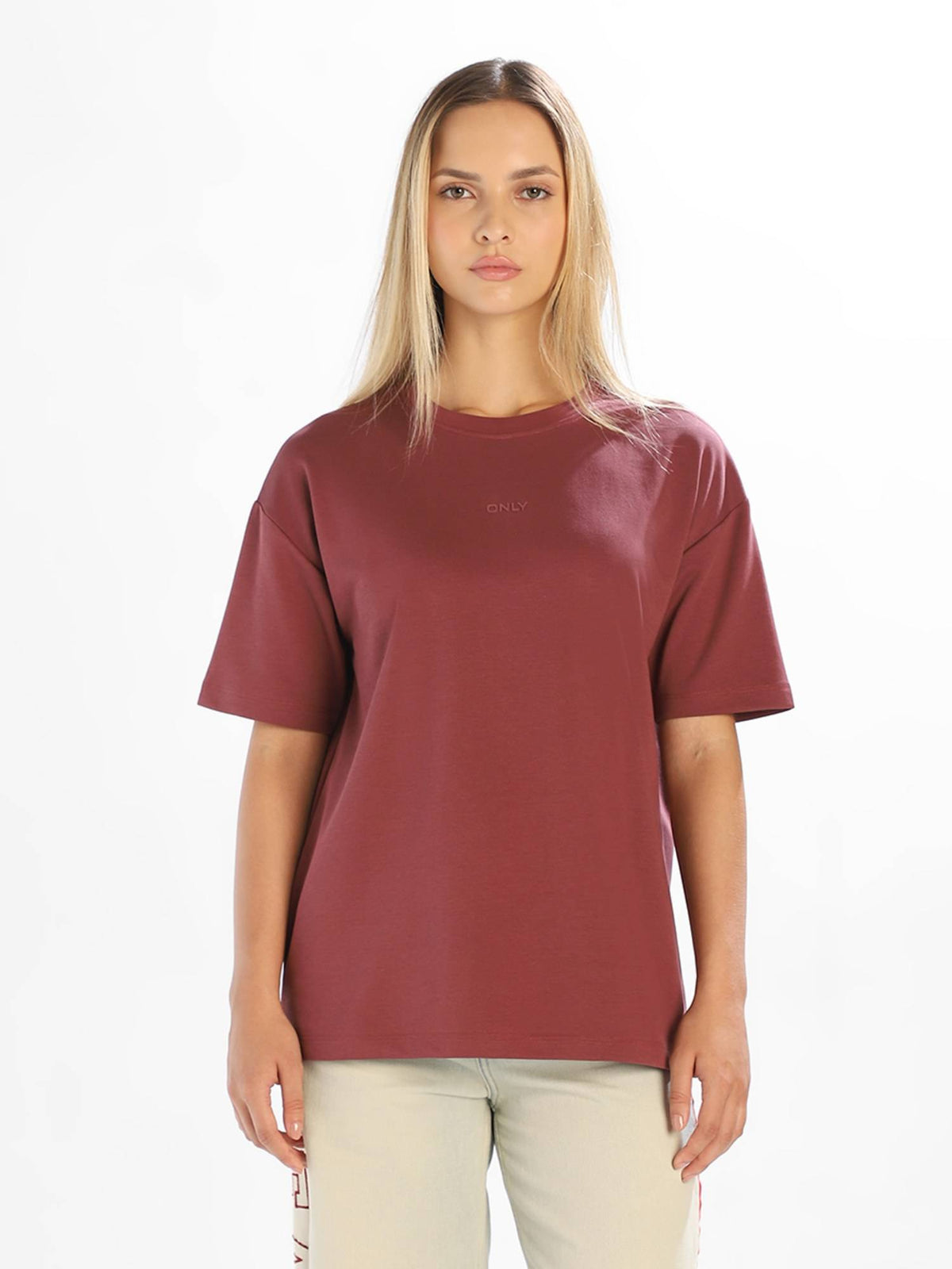 Women'S Solid Regular Fit Brown T-Shirt | O24 - view 3