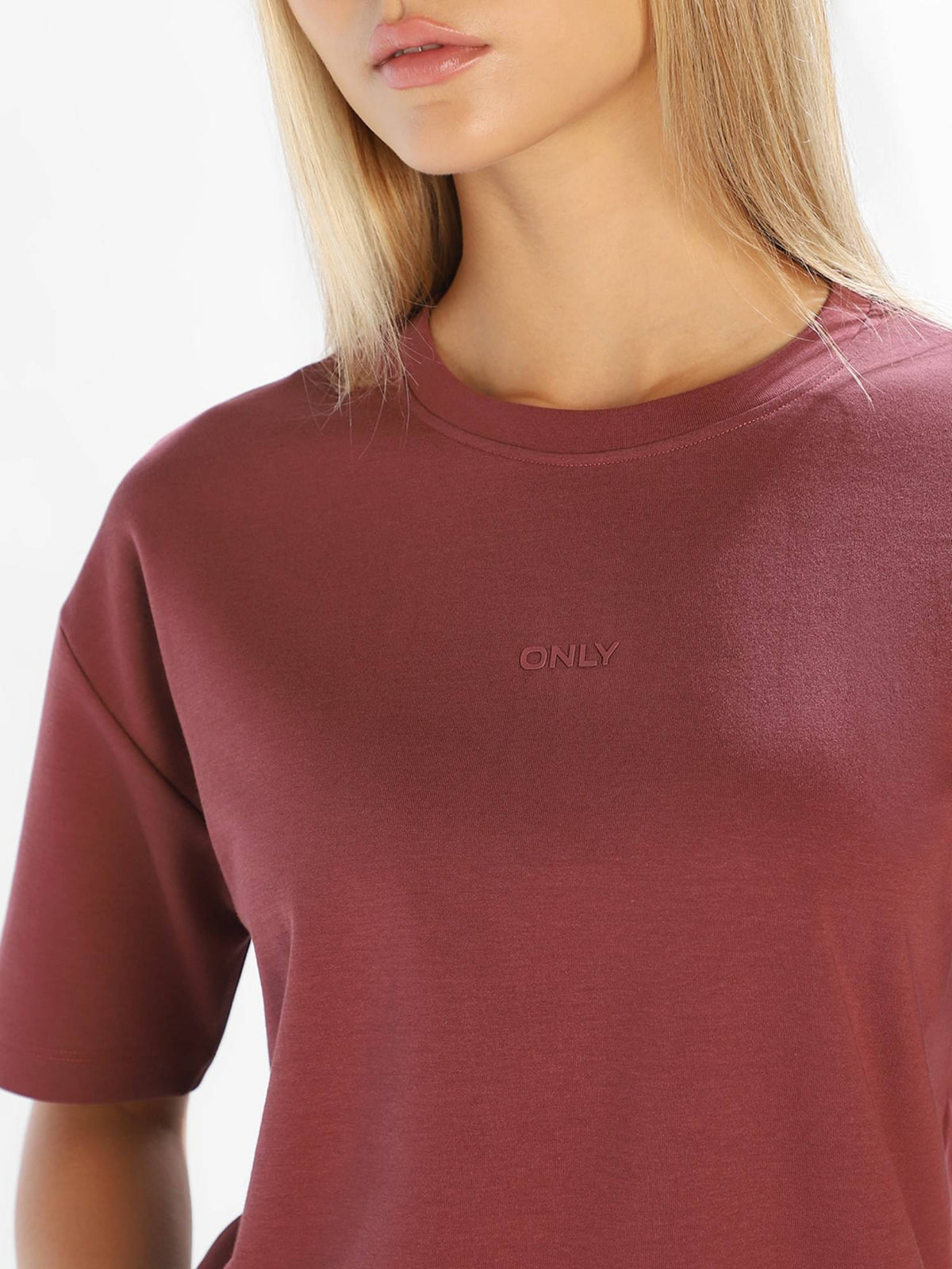 Women'S Solid Regular Fit Brown T-Shirt | O24 - view 4