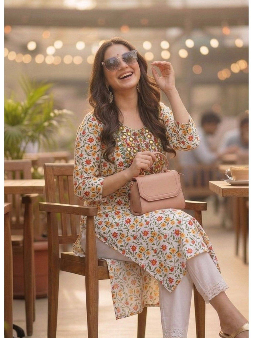 Multi-Color Cotton Printed Embroidered Kurta | FY93 - view 5