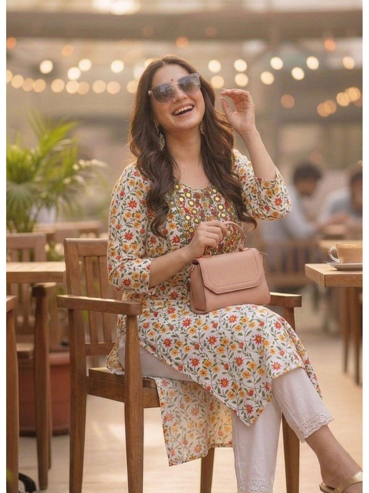 Multi-Color Cotton Printed Embroidered Kurta | U3S - view 5