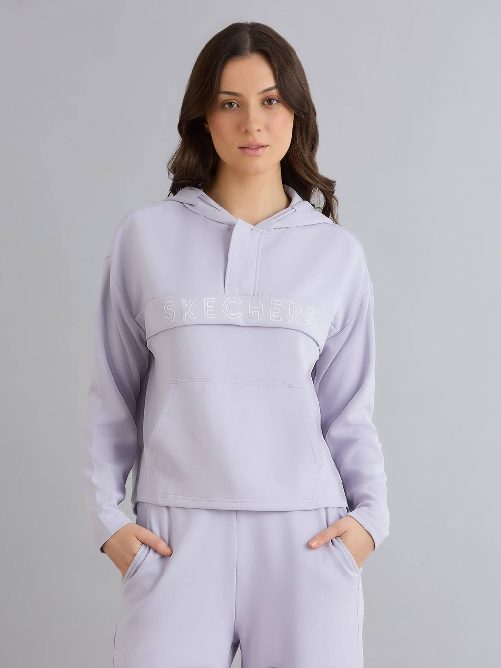 Lavender Hooded Full Sleeves Pullover Hoodie | HD56 - view 1