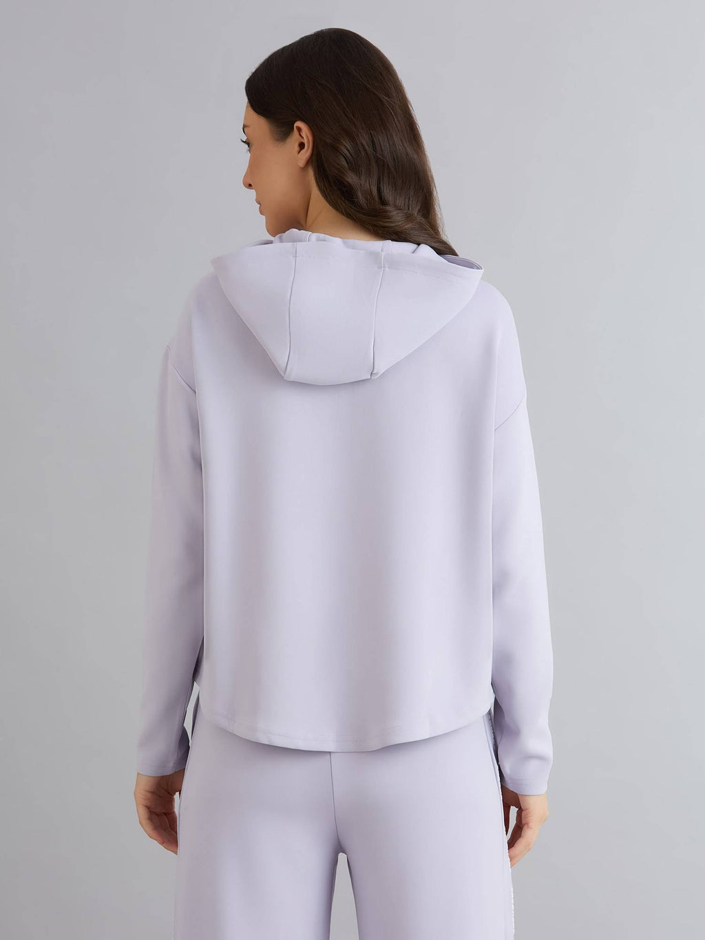 Lavender Hooded Full Sleeves Pullover Hoodie | HD56 - view 4
