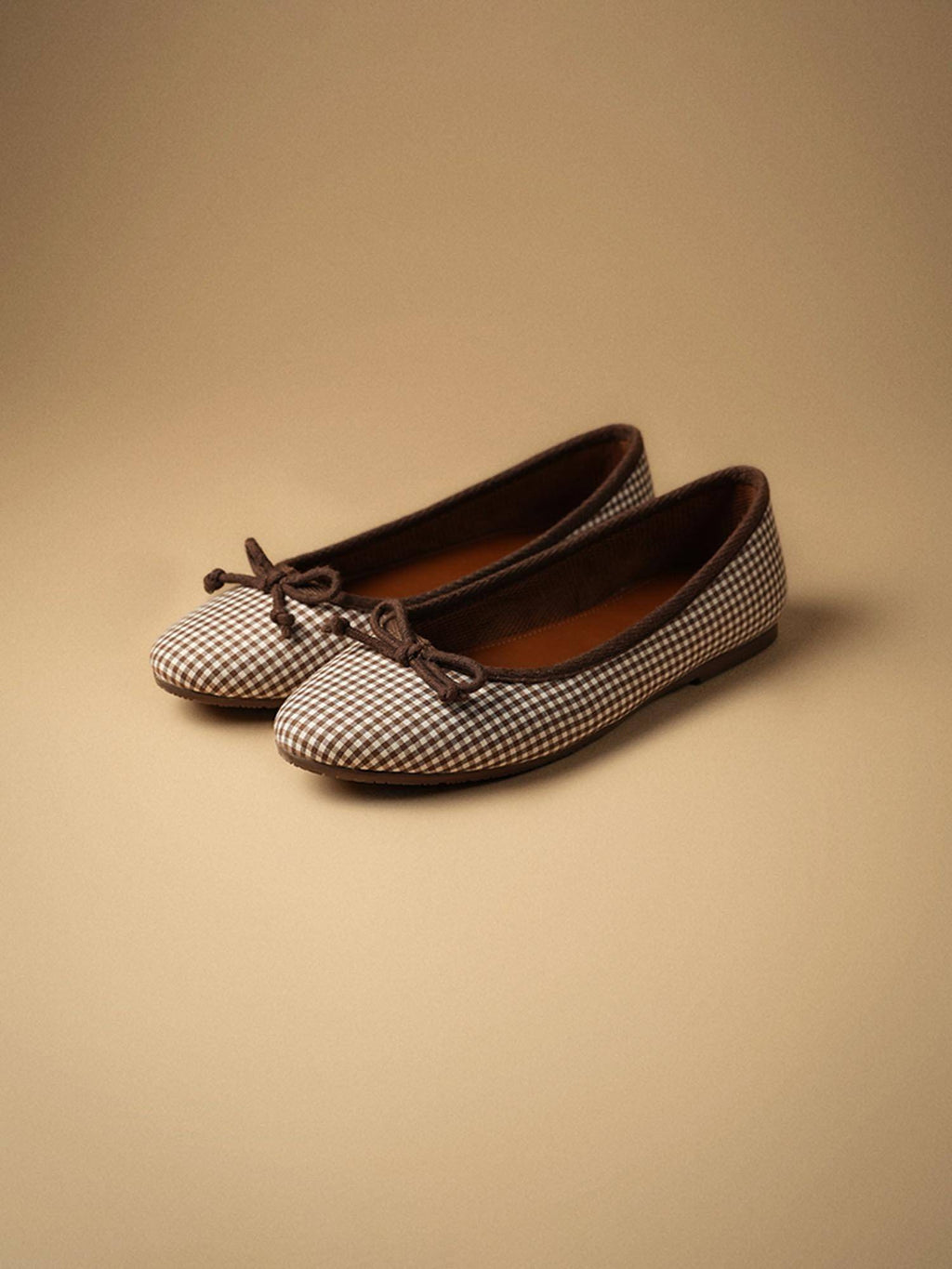 Swans Check Brown Ballerina | F61 - view 1