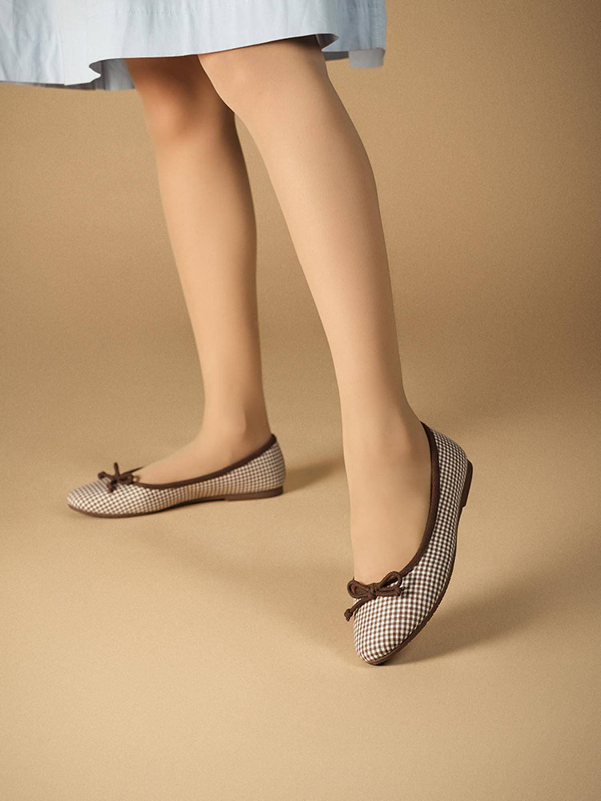 Swans Check Brown Ballerina | F61 - view 5