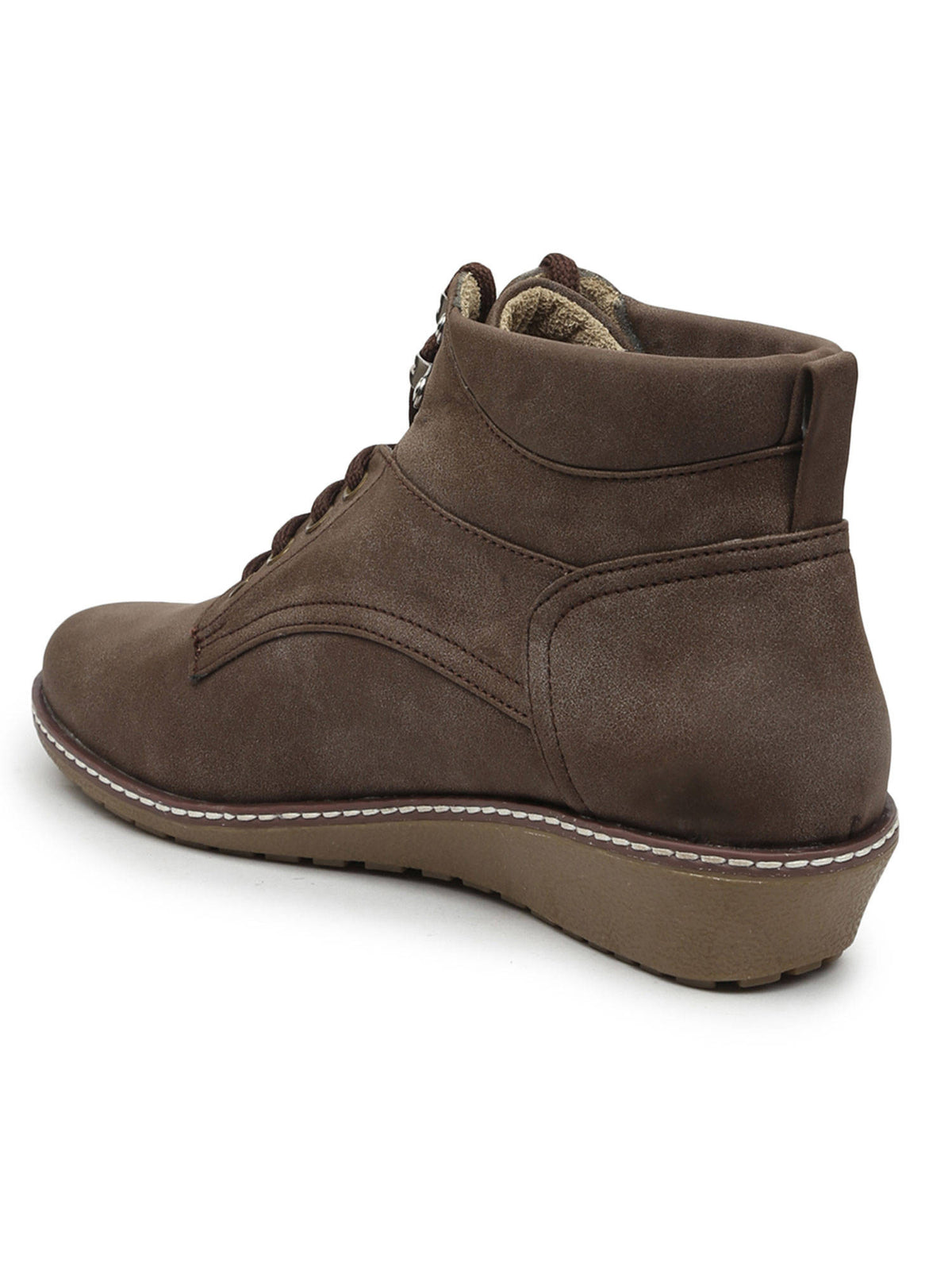Solid Brown Casual Boots | BT61 - view 3