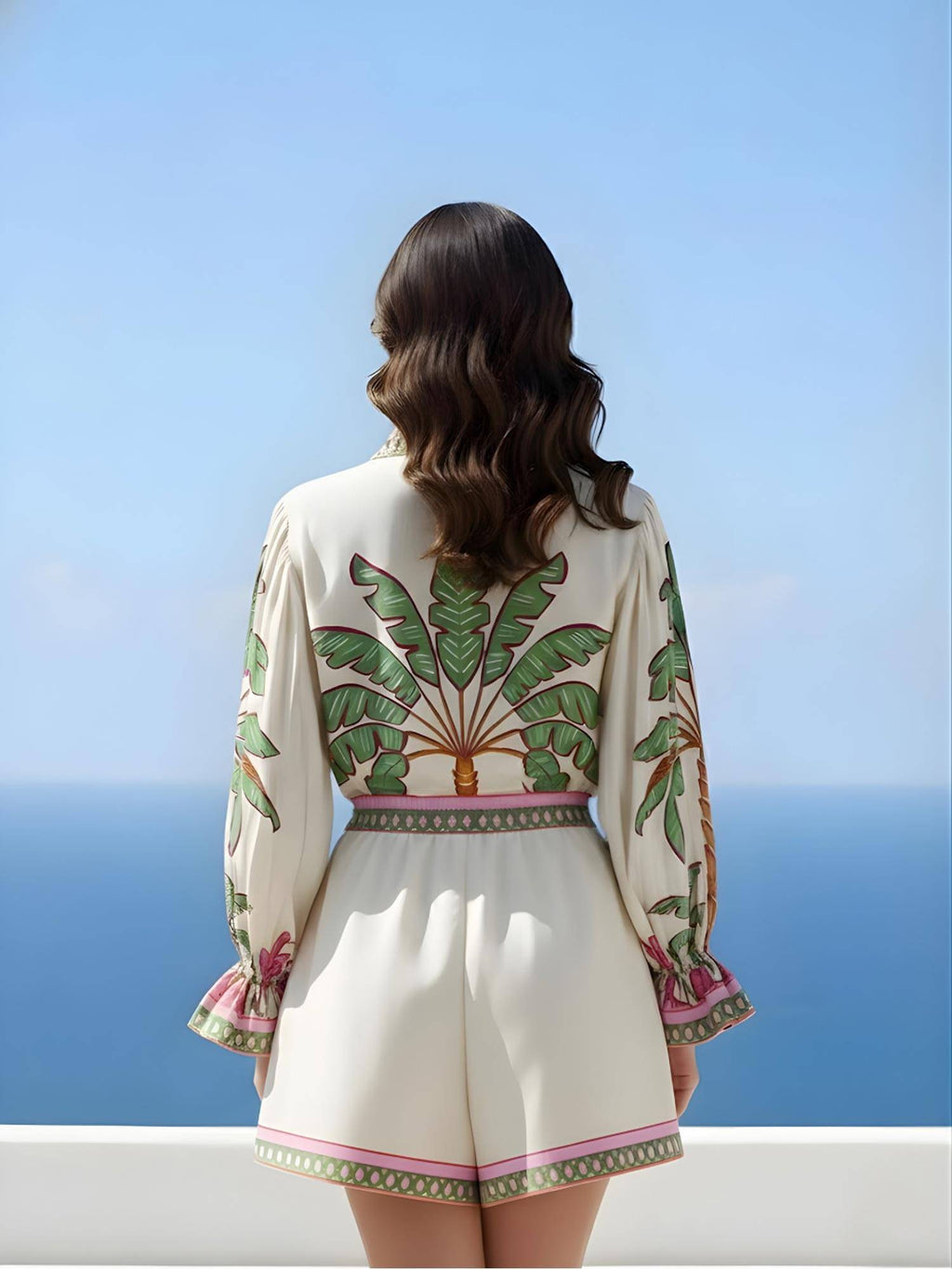 White Palm Printed Shirt | S67 - view 2