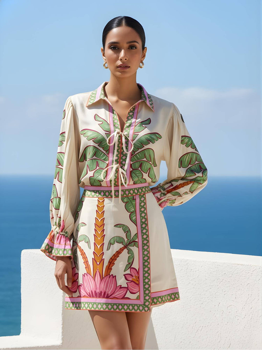 White Palm Printed Shirt | S67 - view 7