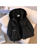 Margot Warm Black Fleece Lined Parka Jacket | JC78 - view 1