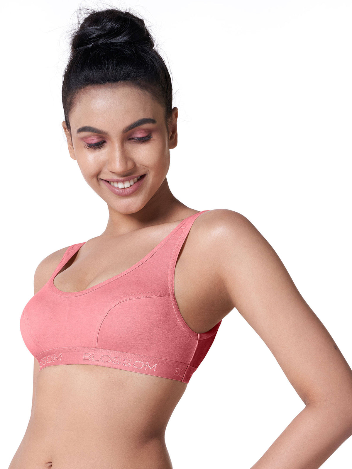 Women Cotton Sports Non Padded Bra Pack of 2 - Multi-Color | sb09 - view 4