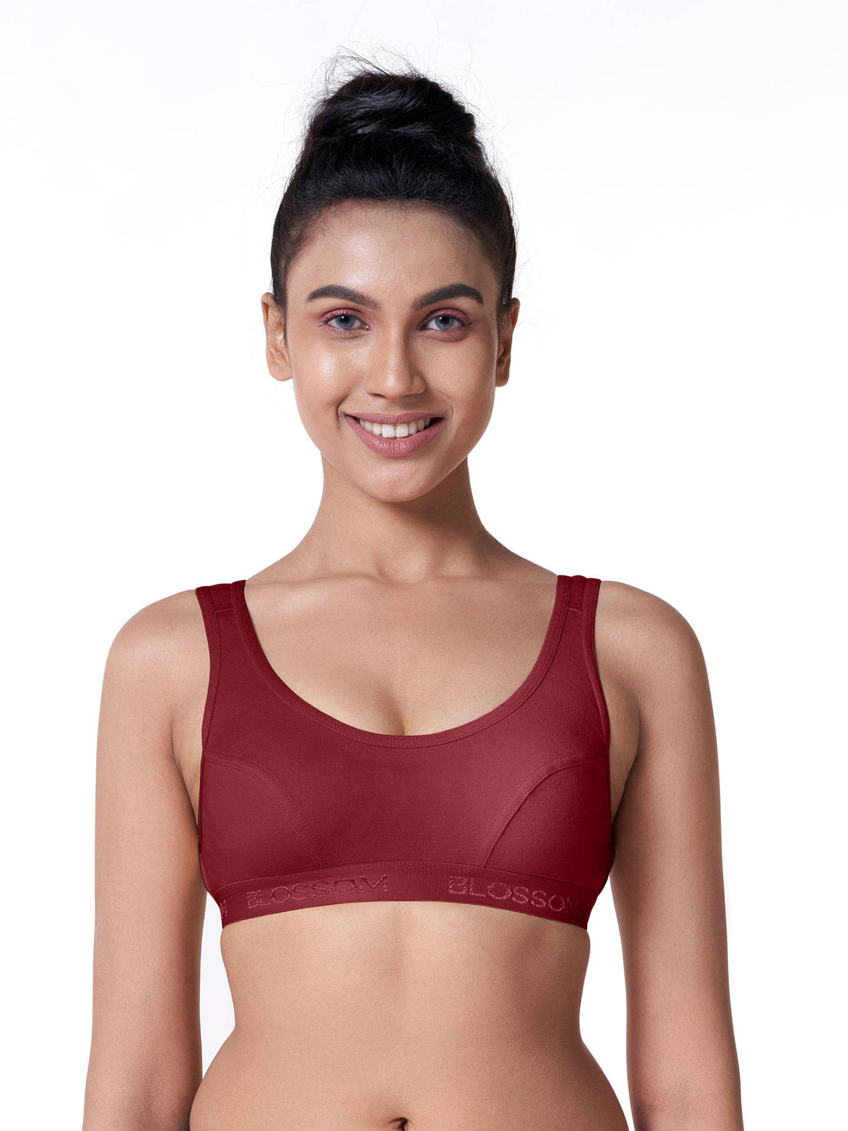 Women Cotton Sports Non Padded Bra Pack of 2 - Multi-Color | sb09 - view 5