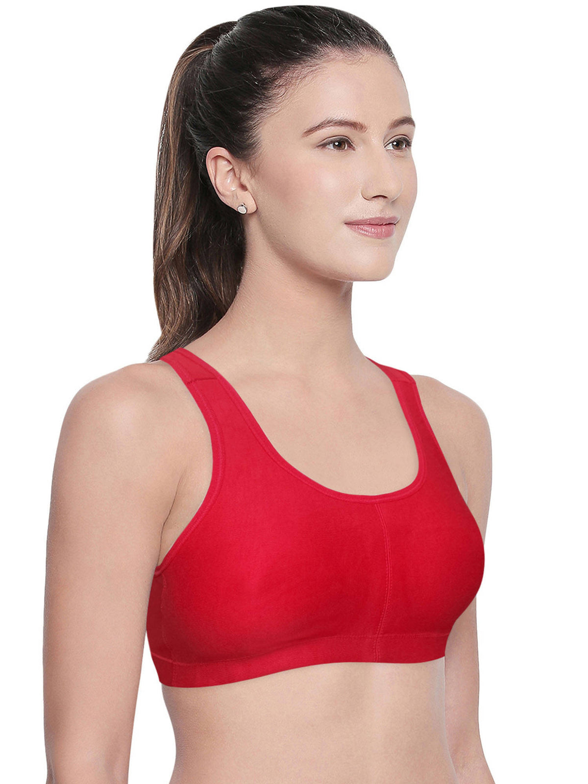 Women Cotton Spandex Full Coverage Non Padded Sports | sb09 - view 18