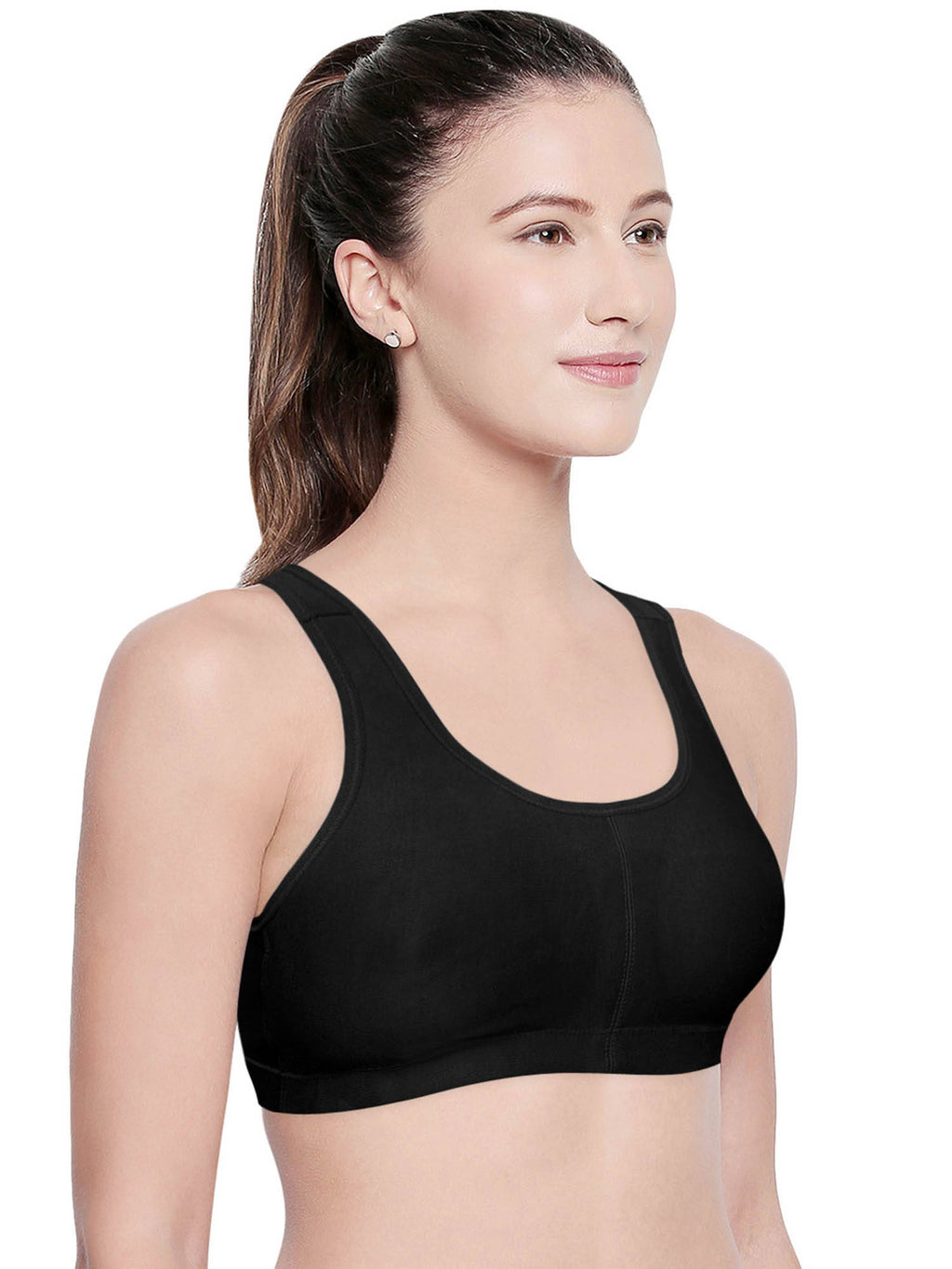 Women Cotton Spandex Full Coverage Non Padded Sports | sb09 - view 6
