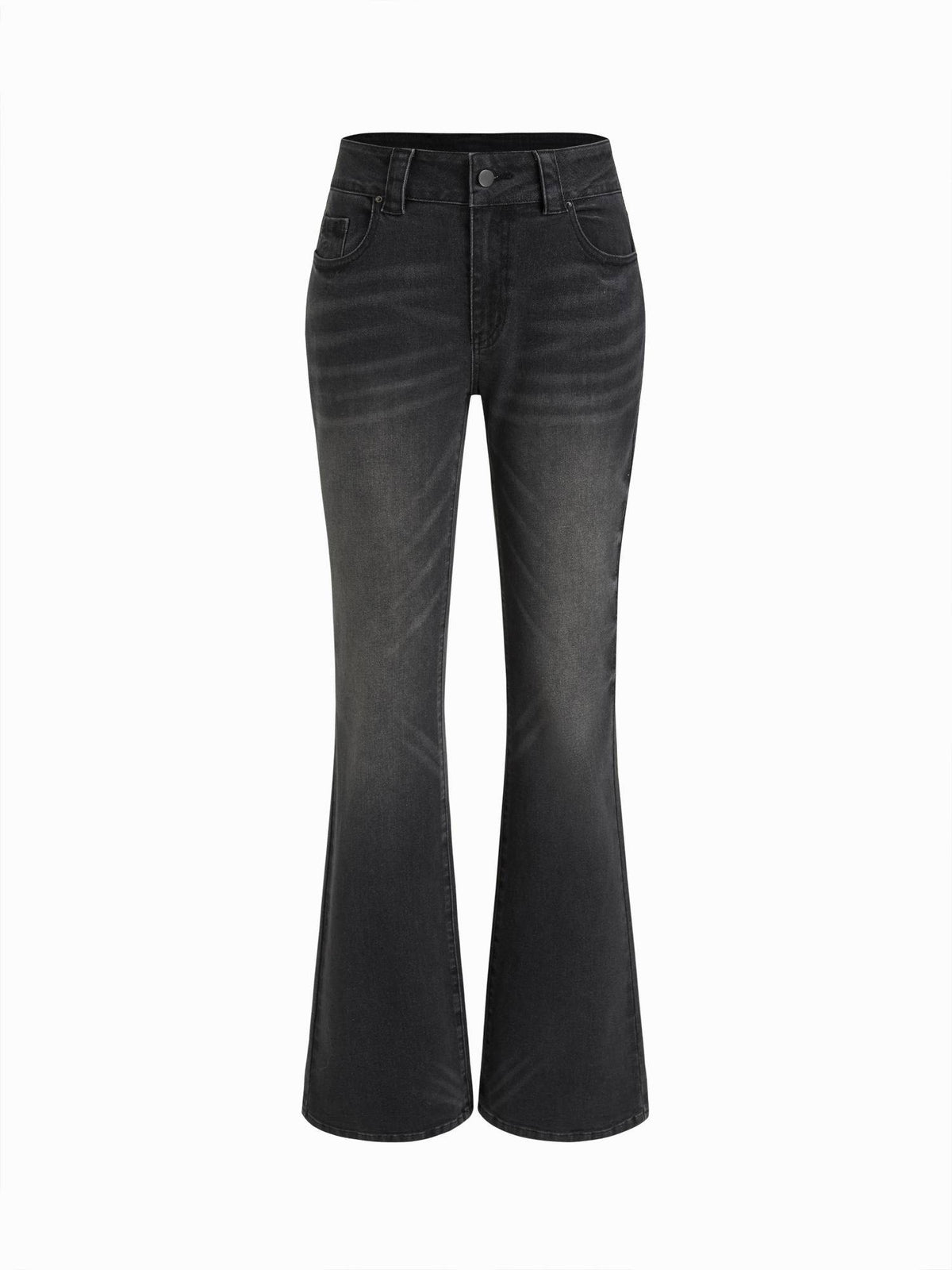 High Stretch Cider Denim Low Rise Solid Pocket Flared Jeans | BT10 - view 8