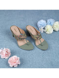 Women Green Party Block Heels | H78 - view 1