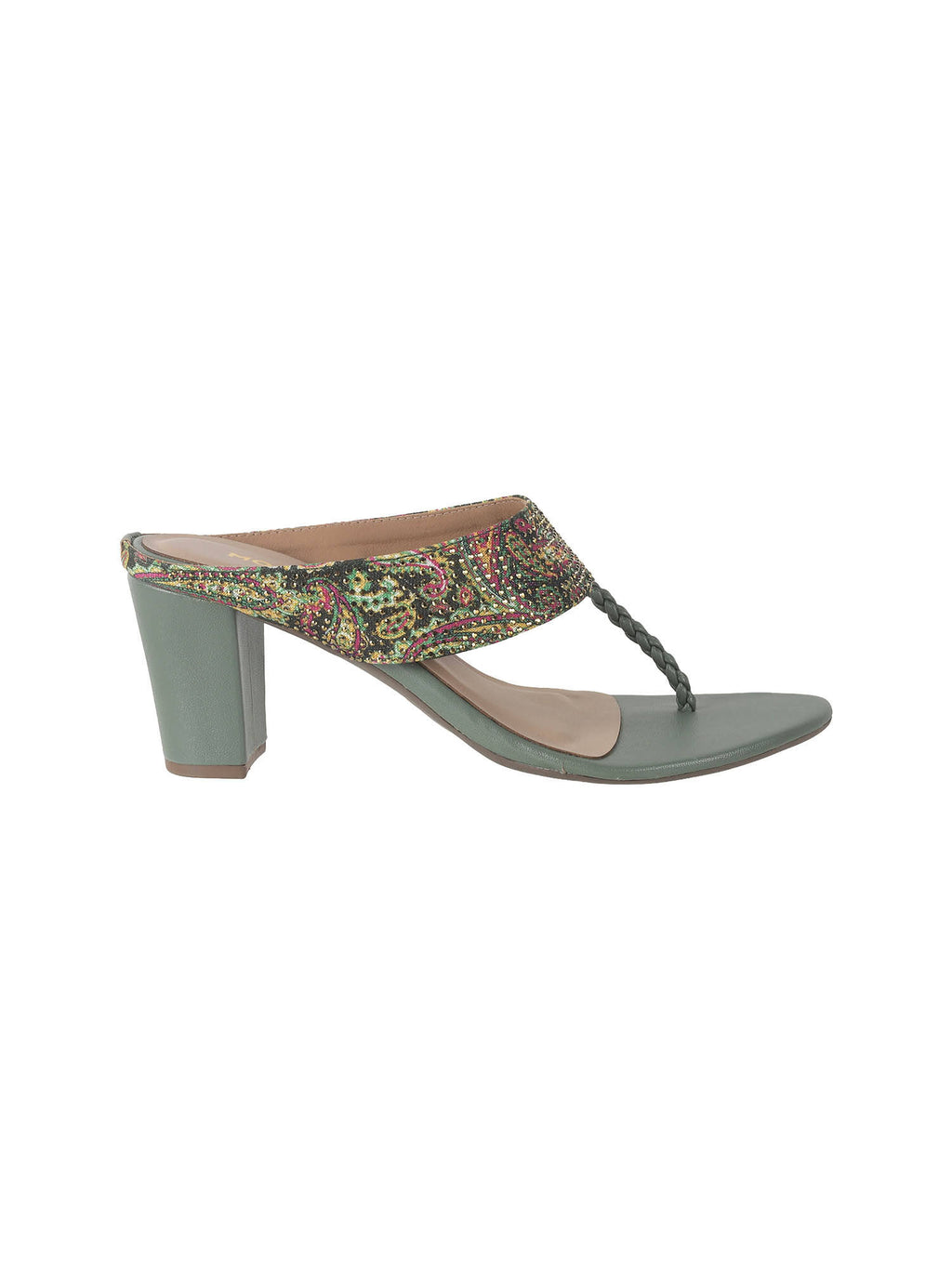 Women Green Party Block Heels | H78 - view 4