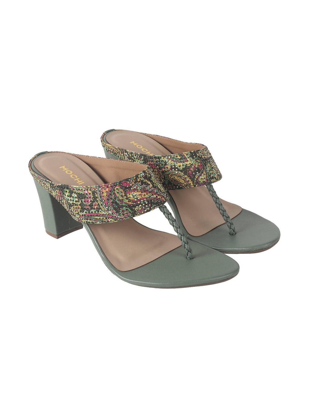 Women Green Party Block Heels | H78 - view 8