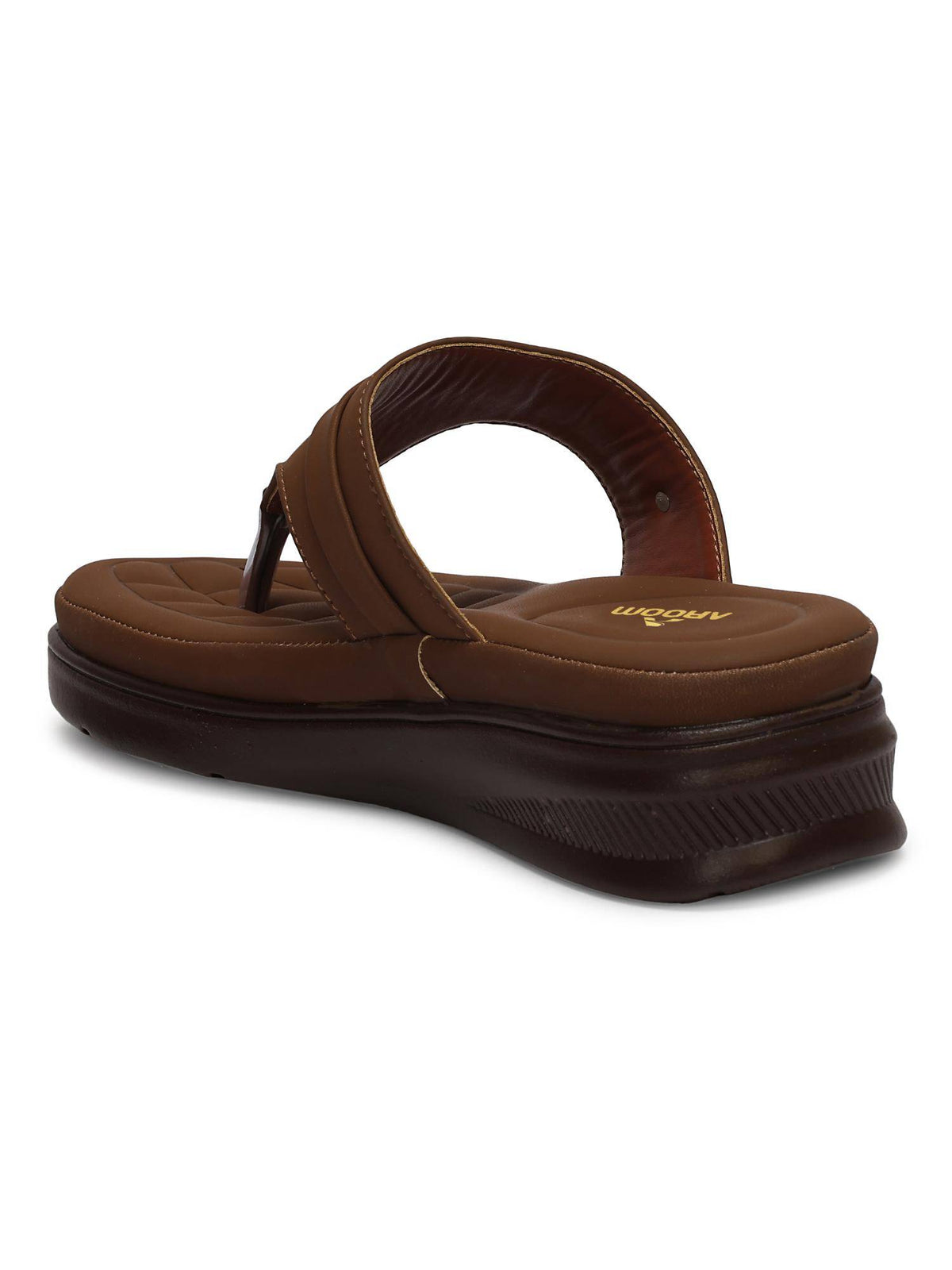 Brown Trendy Platform Toe-Ring Sandals for Women | SD89 - view 5