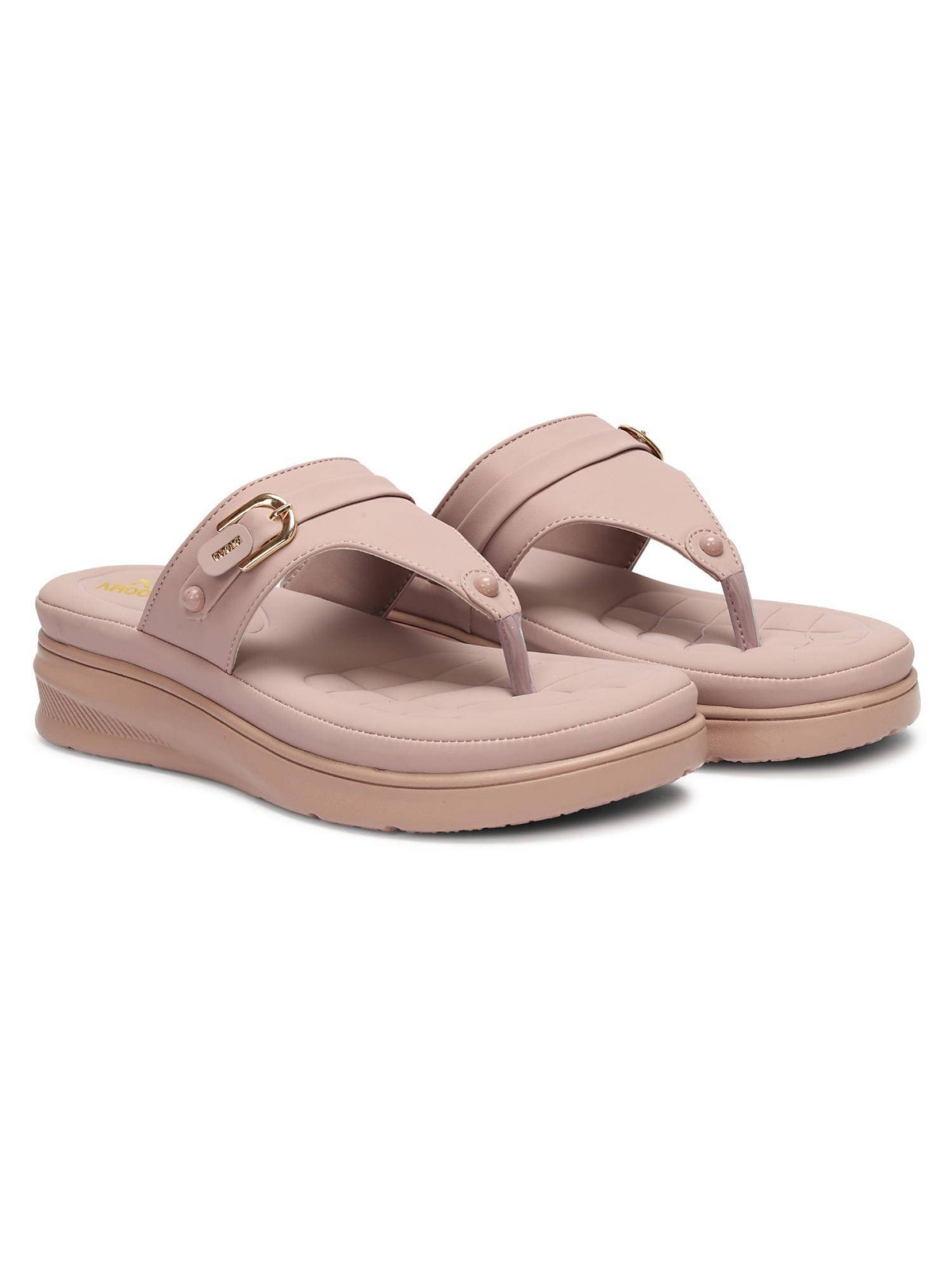 Women Beige Platform Sandals | SD89 - view 48