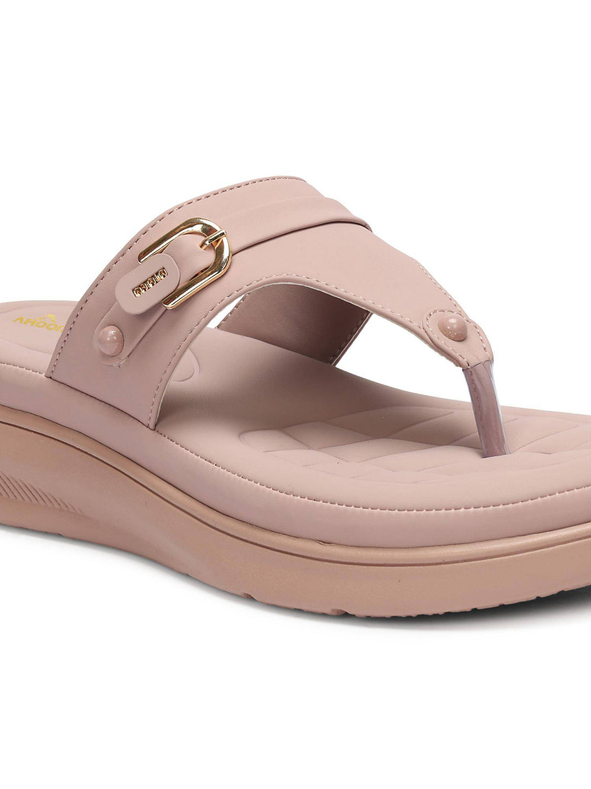 Women Beige Platform Sandals | SD89 - view 50