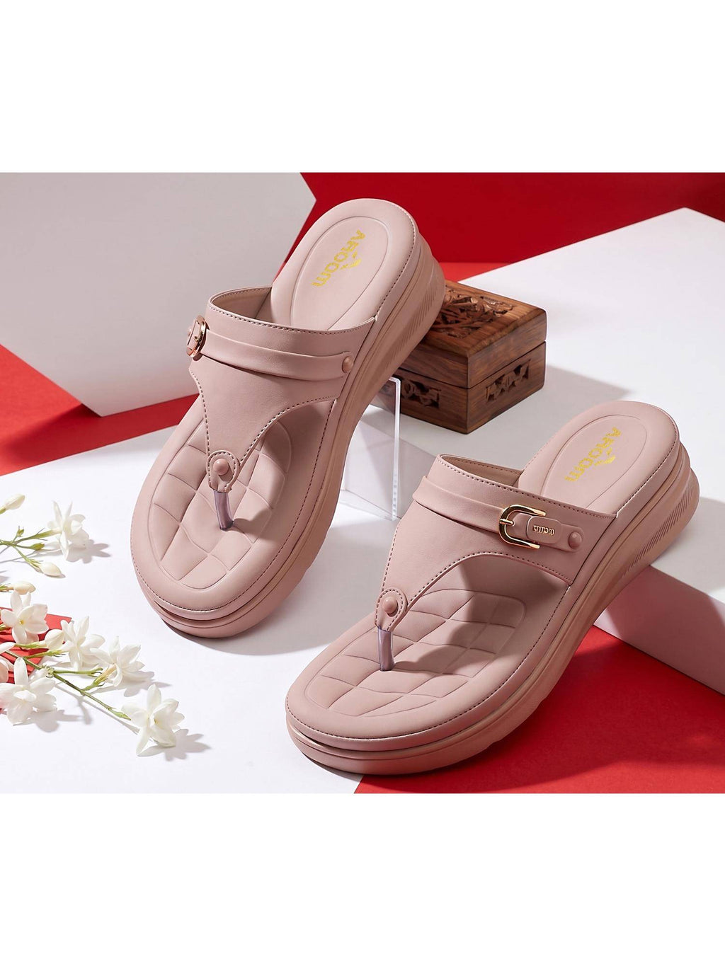 Women Beige Platform Sandals | SD89 - view 52