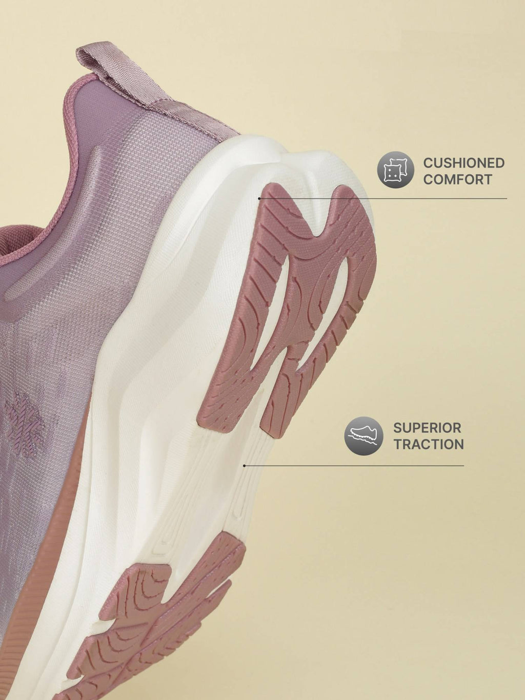 Womens Flow Sync Running Shoes - Mauve | SH9 - view 5