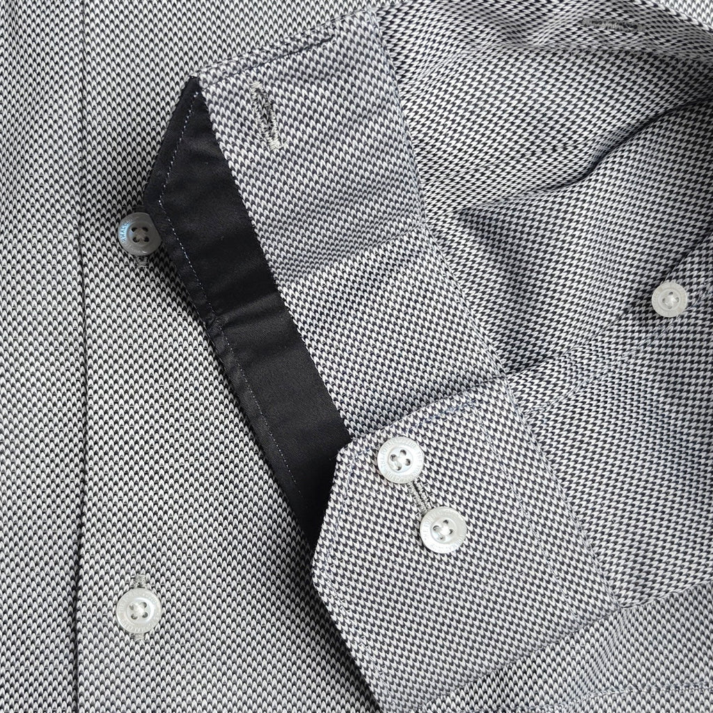 Shepherd Houndstooth Shirt In Smokey Black