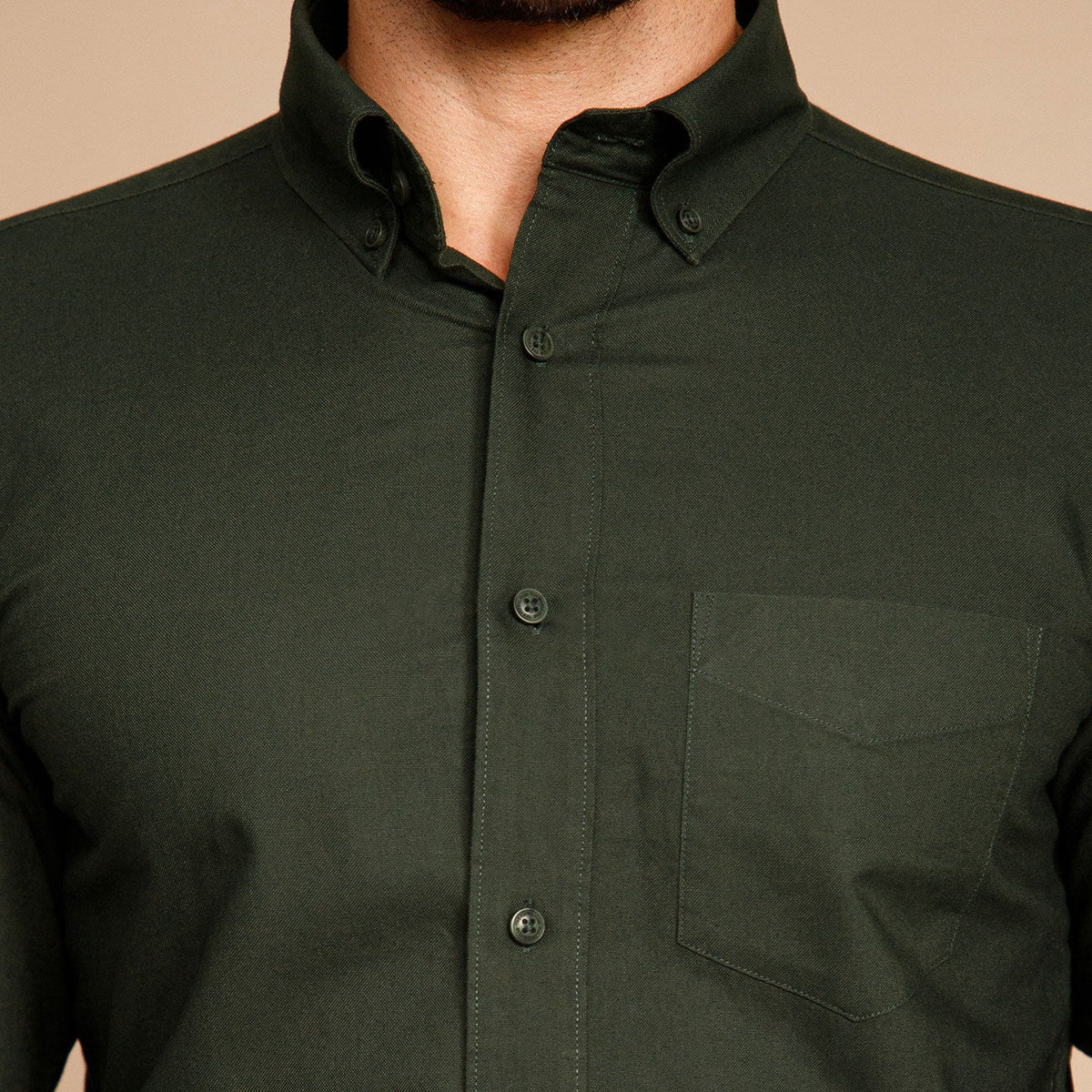 Regal Oxford Solid Shirt In Deep Forest