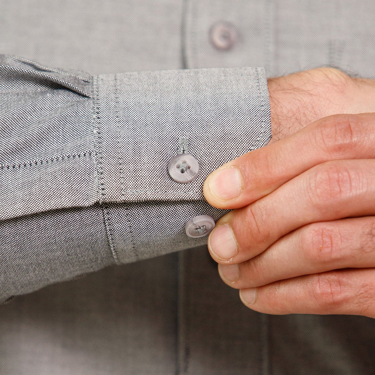 Regal Oxford Chambray shirt in Ash Grey