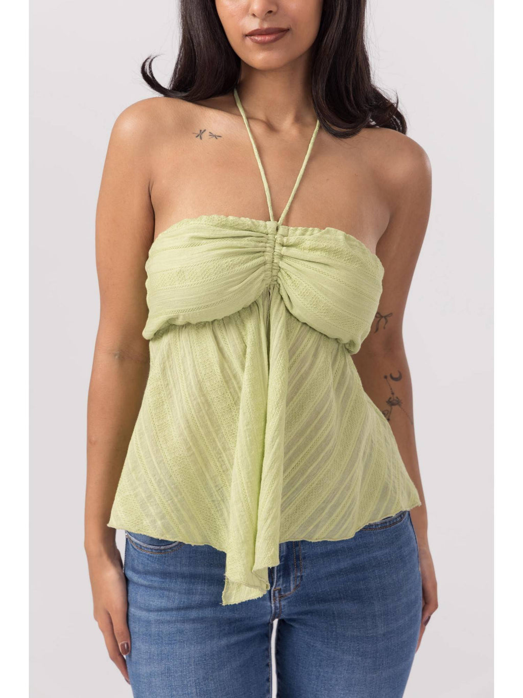 Women Green Cotton Solid Top | HT67 - view 1
