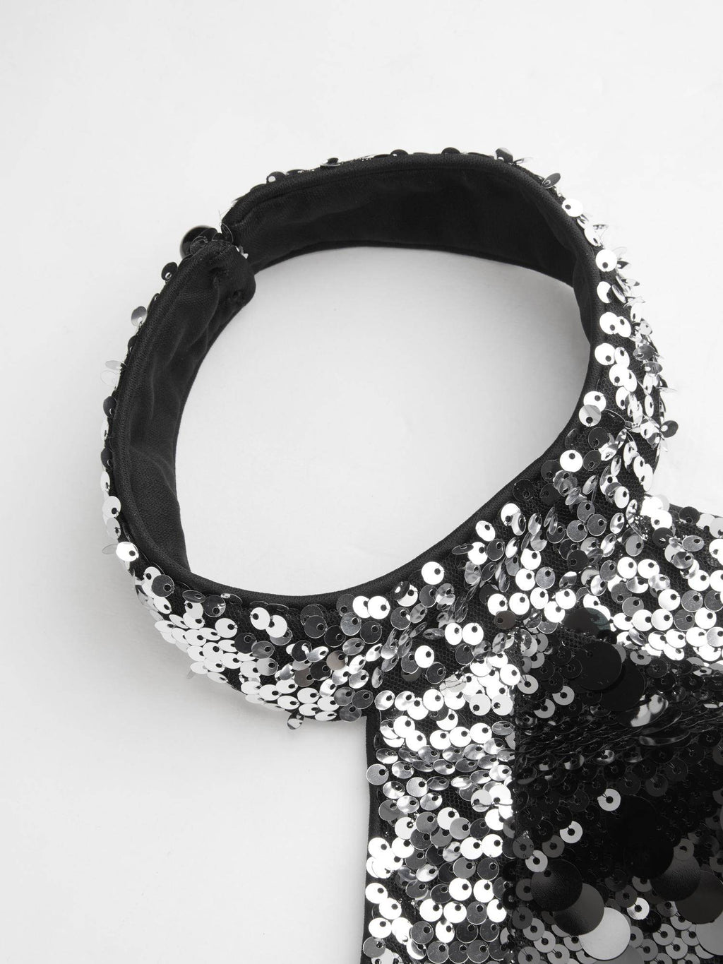 Sequin Halter Neckline Contrasting Binding Crop Tank Top | TT98 - view 10