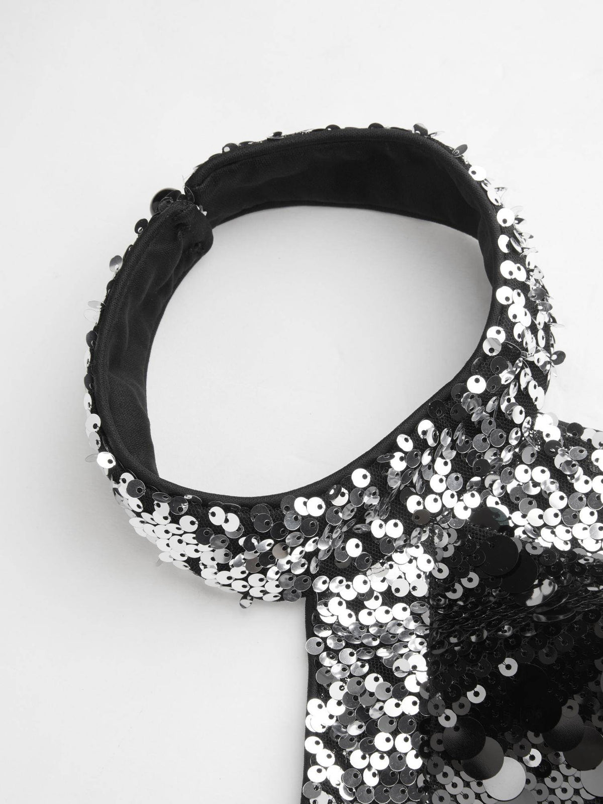 Sequin Halter Neckline Contrasting Binding Crop Tank Top | TT98 - view 10