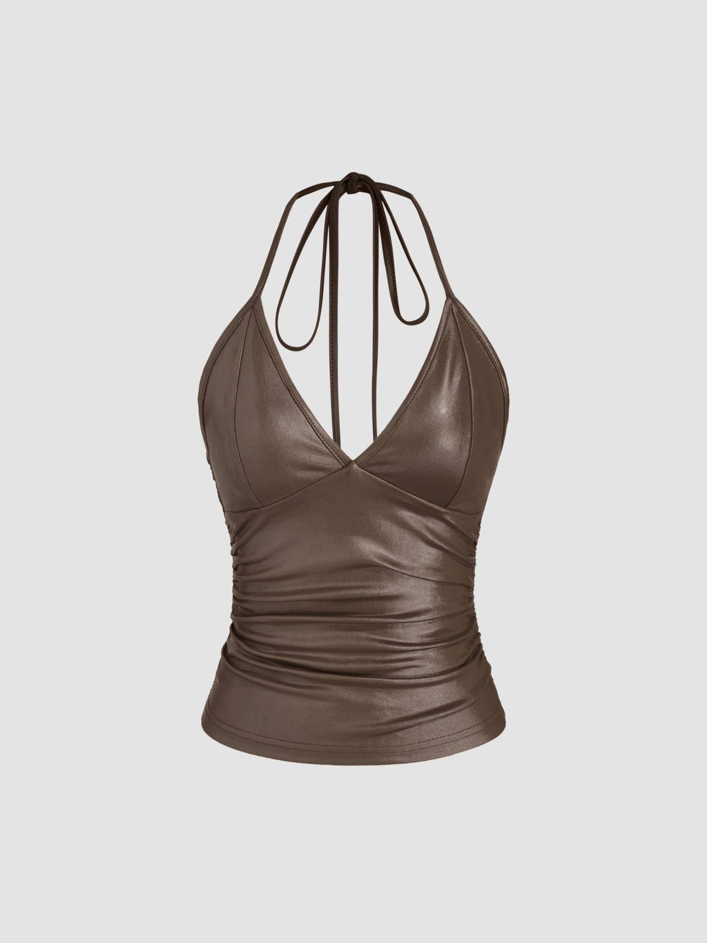 Halter Neckline Ruched Top | HT67 - view 25