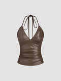 Halter Neckline Ruched Top | HT67 - view 25