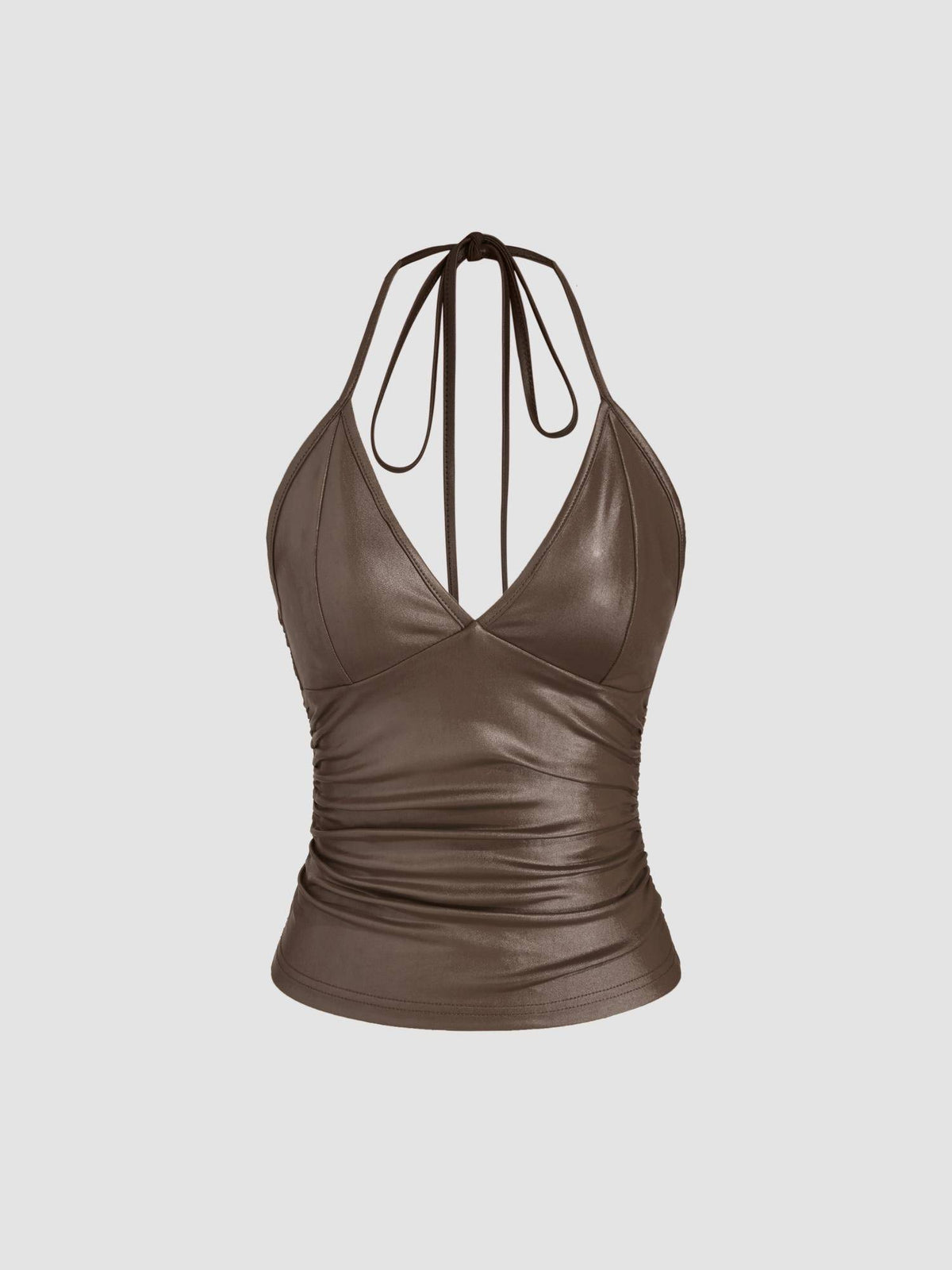 Halter Neckline Ruched Top | HT67 - view 25