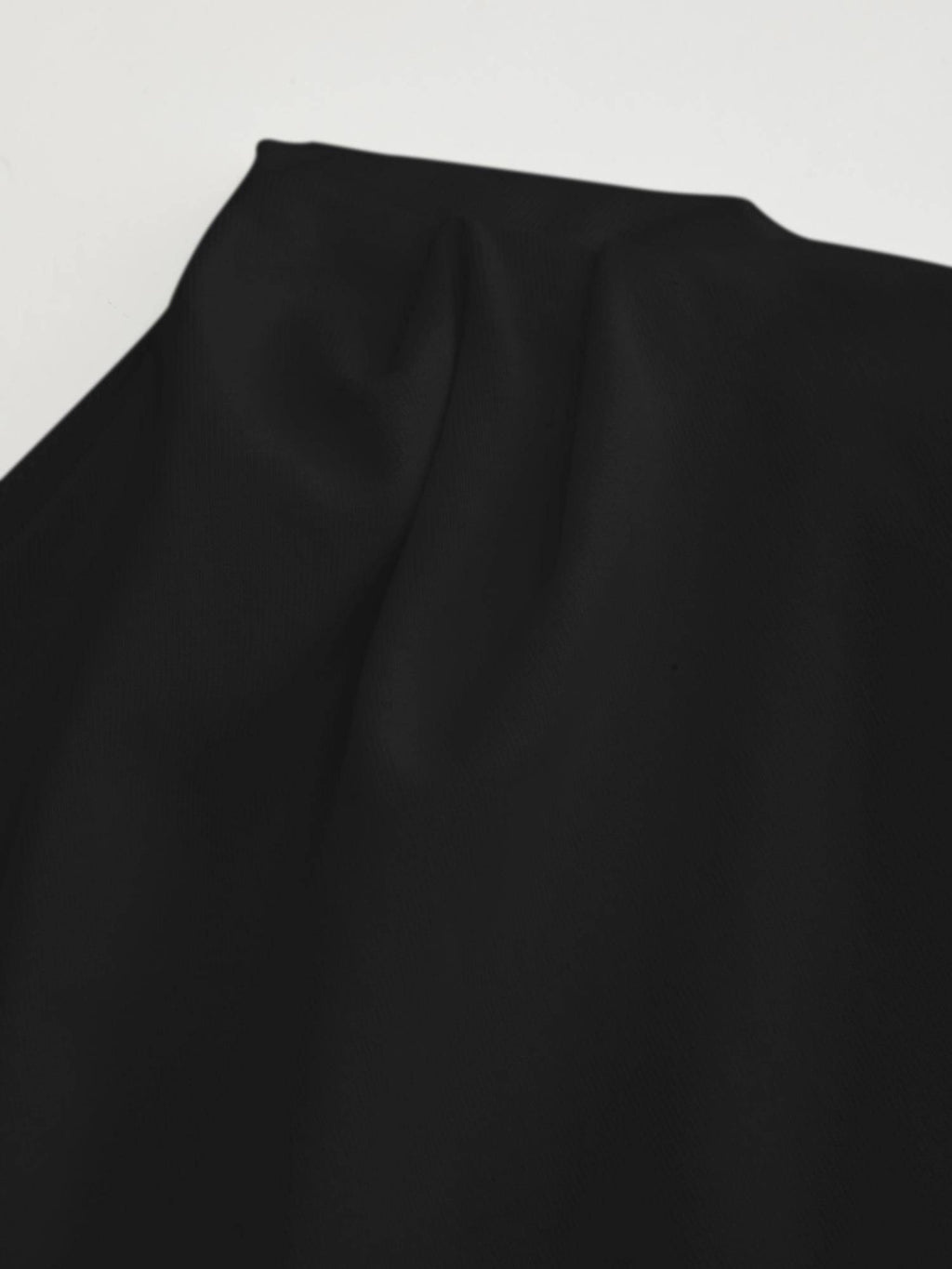 Cotton-blend Asymmetrical Neck Ruched Tee | TS56 - view 9