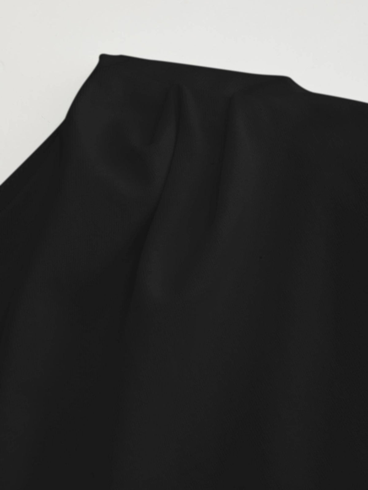 Cotton-blend Asymmetrical Neck Ruched Tee | TS56 - view 9