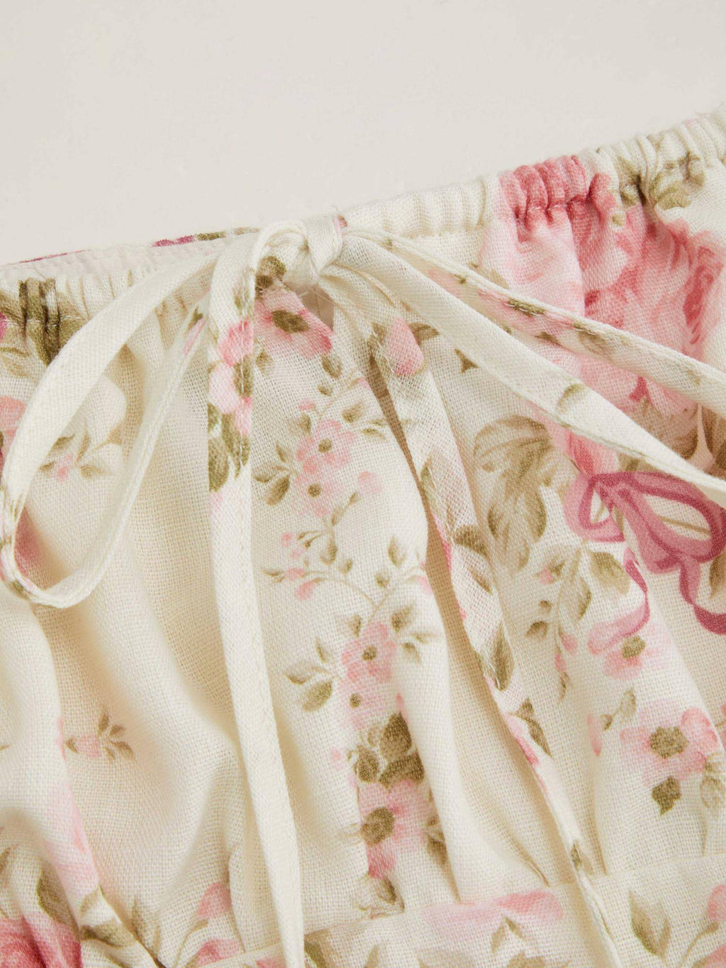 Square Neck Floral Knotted Mini Dress | D56 - view 8