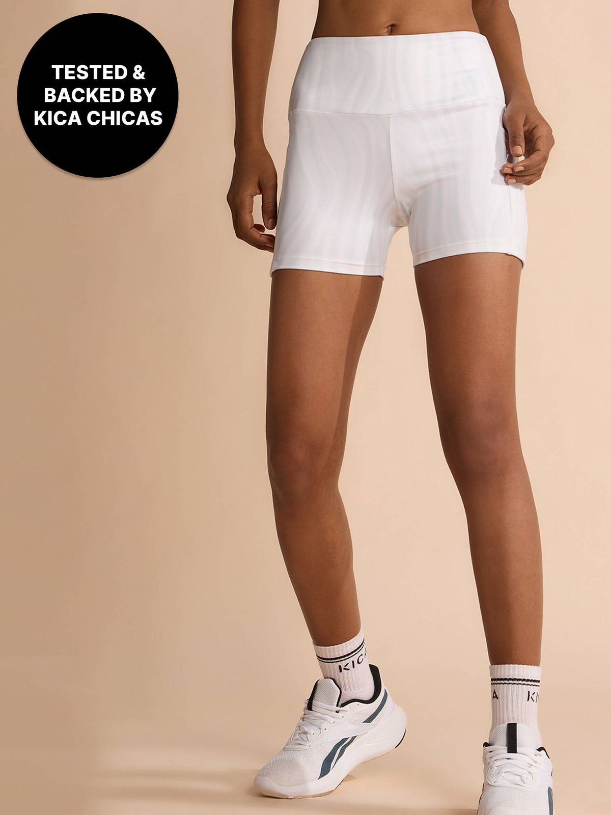 High-Waist 3.5" Workout KICASKN™ Booty Shorts With Pockets For Gym & Running KIC403 Black - view 37
